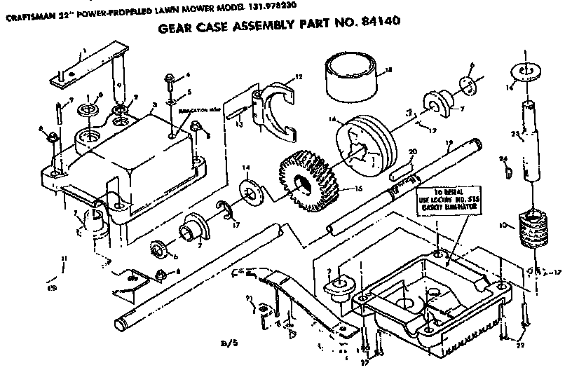 Gear case assem.