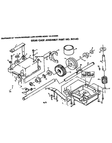 Gear case assem.