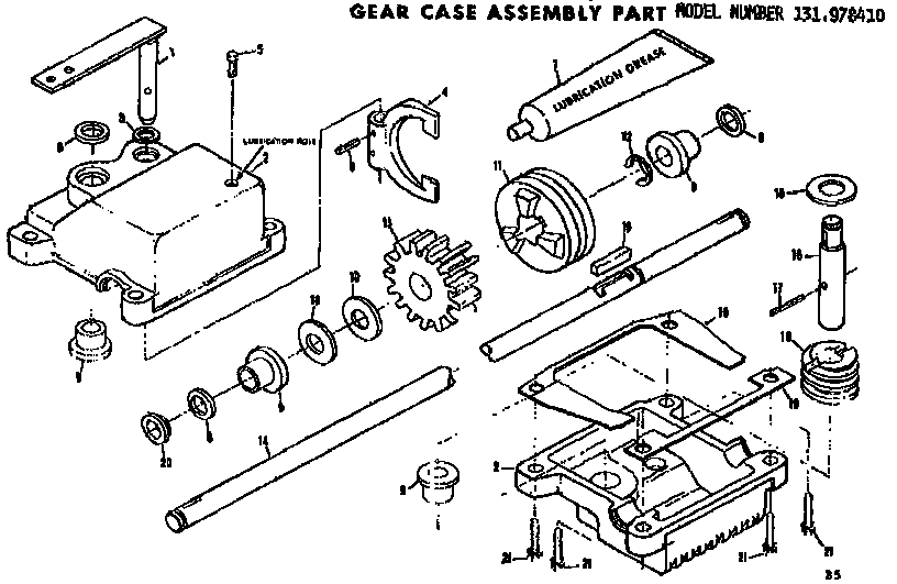 Gear case asm