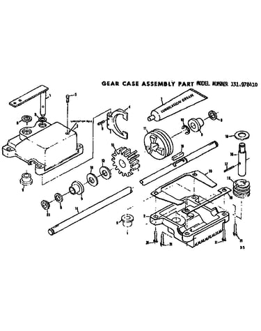 Gear case asm