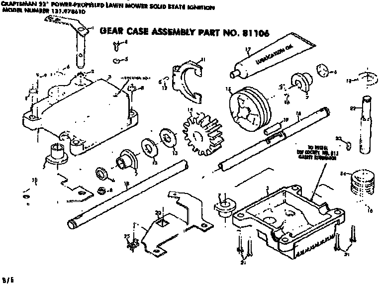 GEAR CASE ASSEMBLY NO 81106