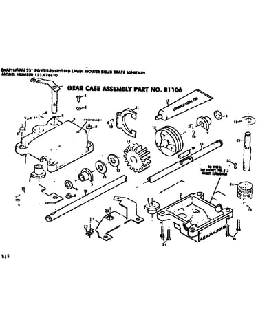 Gear case assembly no 81106