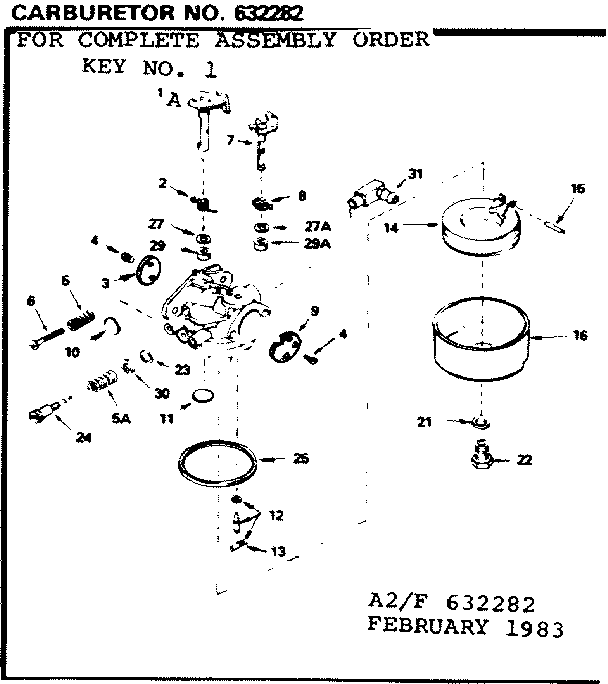 CARBURETOR 632282 (71/143)