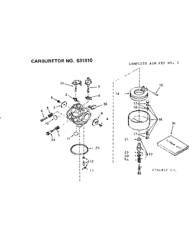 Carburetor no. 631810