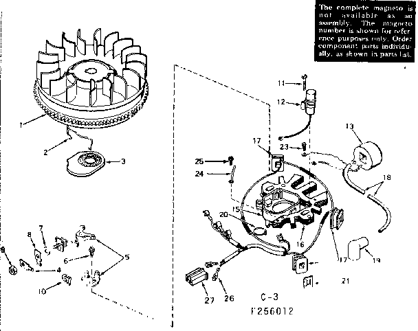 ALTERNATOR MAGNETO NO. 610914