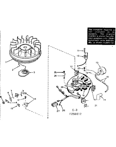 Alternator magneto no. 610914