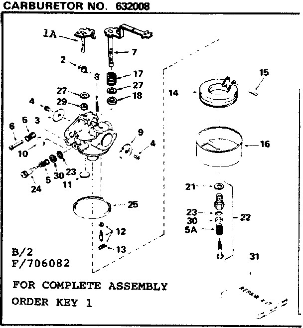 Carburetor no 632008
