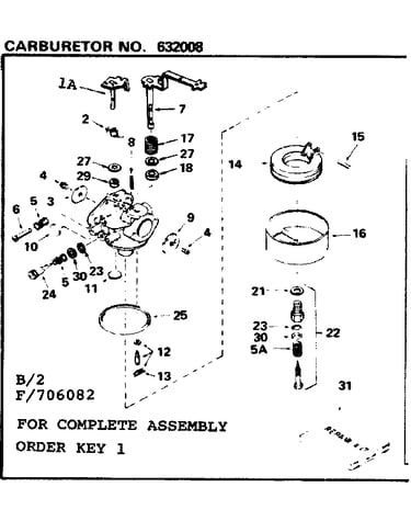 Carburetor no 632008