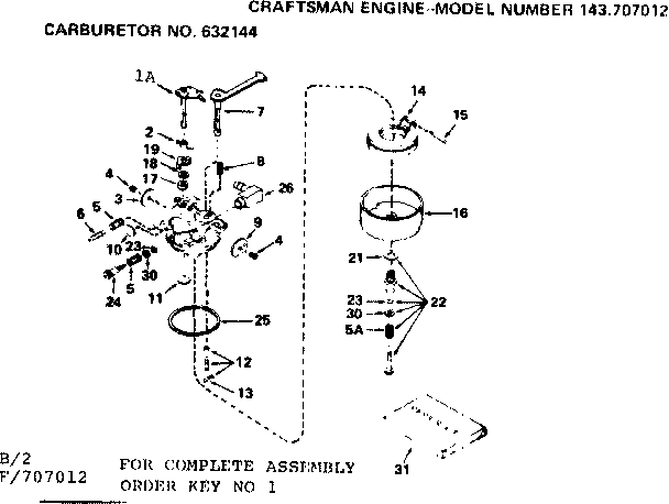 Carburetor no 632144