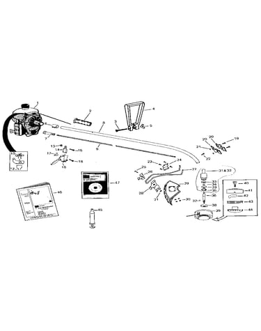 Drive shaft assembly - lower head - cutting head