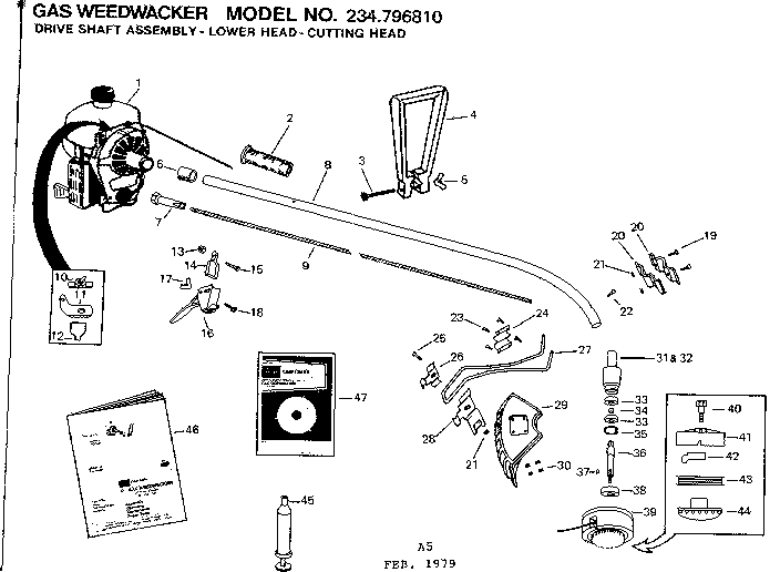 DRIVE SHAFT ASSEMBLY AND LOWER CUTTING HEAD