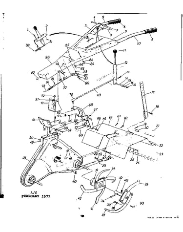Handle and chain case assembly