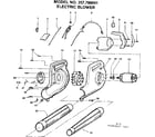 Craftsman 257798841 electric blower diagram