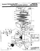 Grill and burner section and cart