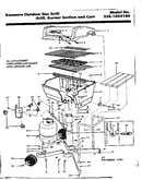 Grill burner section and cart