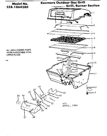 Grill and burner