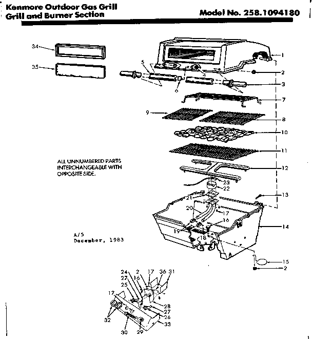 Grill and burner