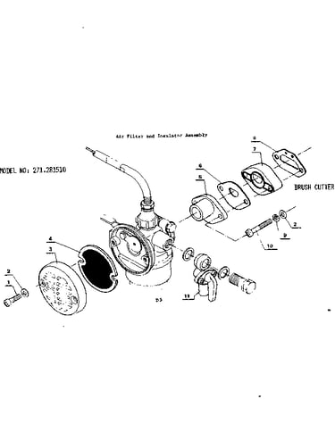Air filter and insulator assembly