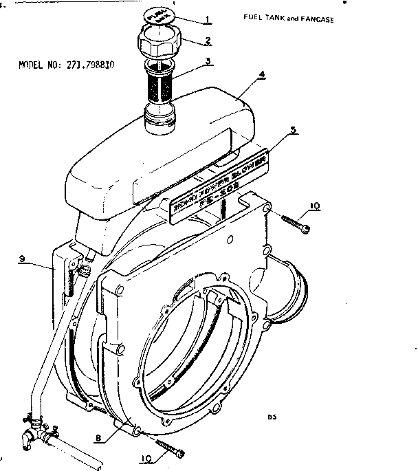 Fuel tankand fancase