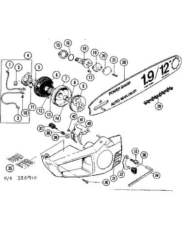 12 in. chain saw