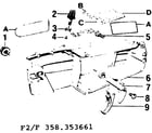 Craftsman 358353661 14 inch 2.3/16 inch 2.3/16 inch ps gasoline chain saws diagram