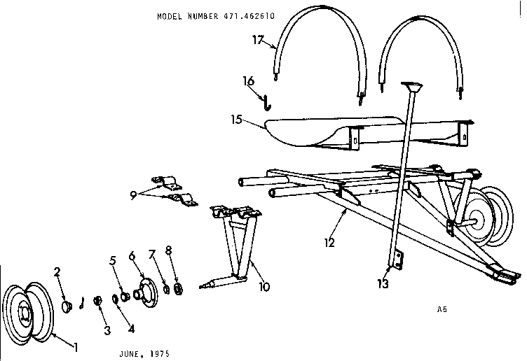 Axle and saddle assembly
