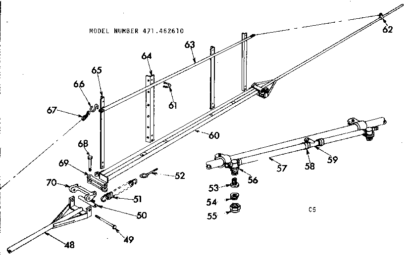 Center boom assembly