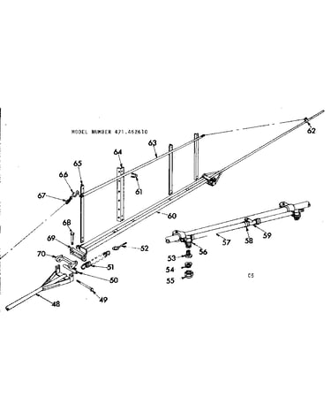 Center boom assembly
