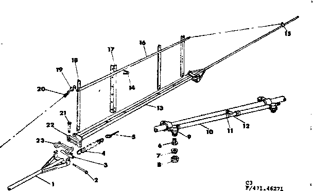 Center boom assembly