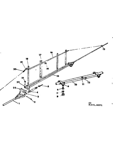 Center boom assembly