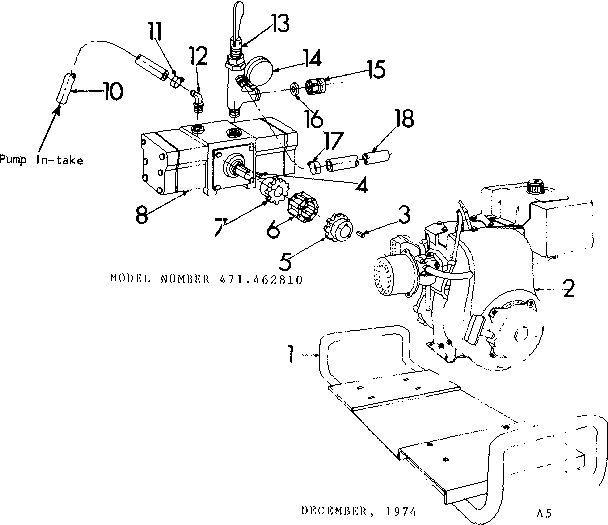 Engine and pump assembly