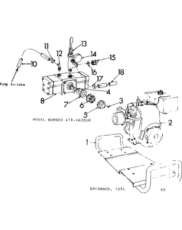 Engine and pump assembly