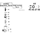 Fimco 3-150B regulator valve and tank fitting parts diagram
