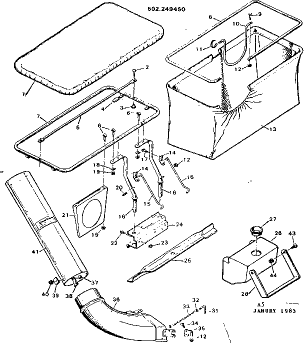 Bin and chute