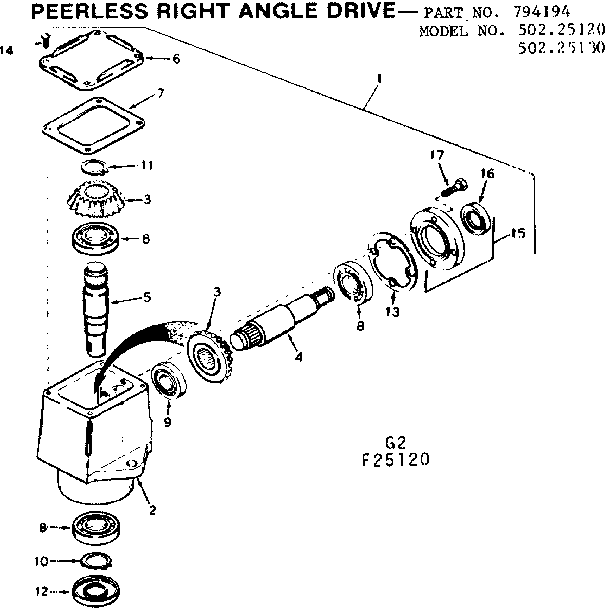 PEERLESS RIGHT ANGLE DRIVE