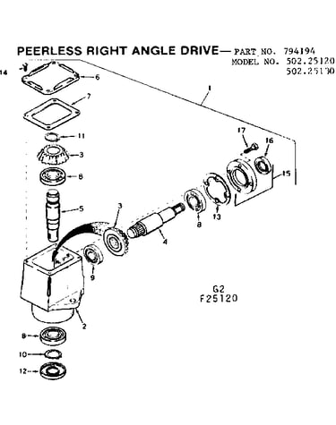 Peerless right angle drive