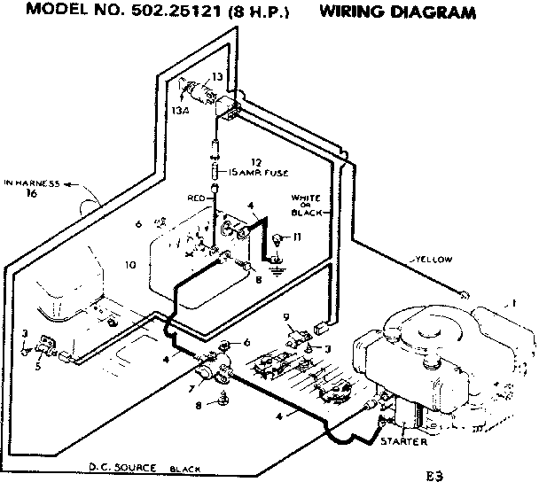 Wiring diagram 8 hp
