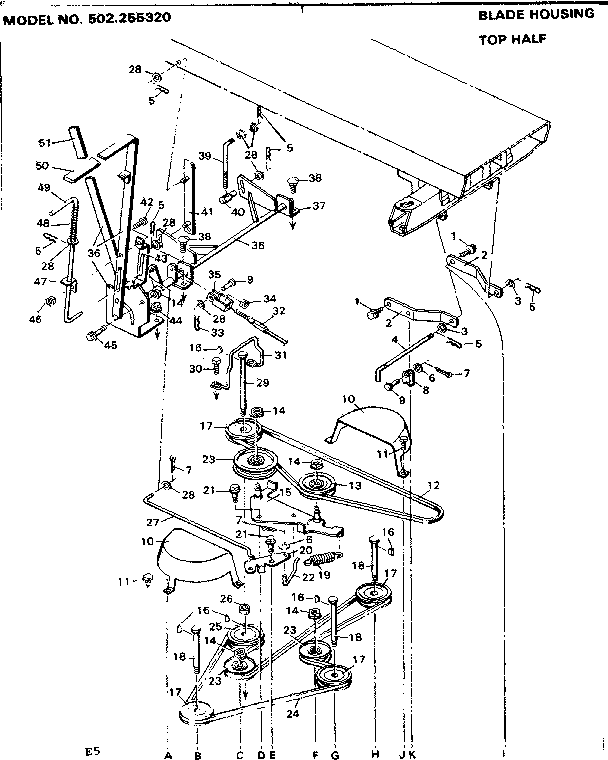 Blade housing, top half