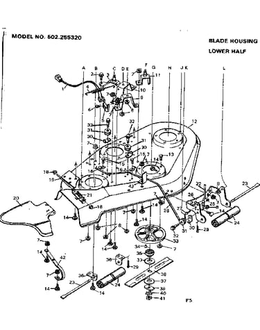 Blade housing,lower half
