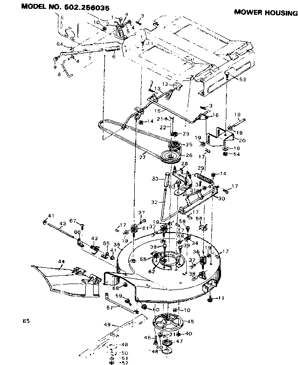 MOWER HOUSING