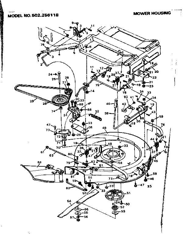 MOWER HOUSING