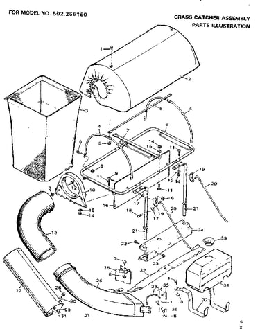 Grass catcher assembly