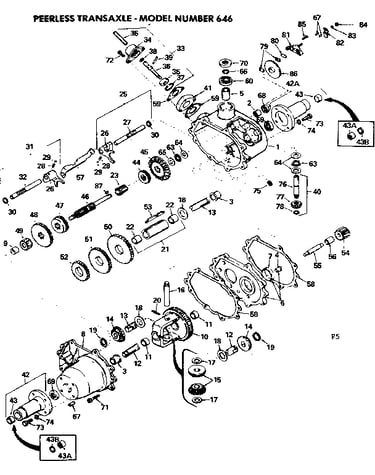 10 lawn tractor/peerless transaxle