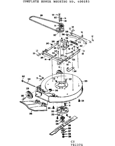 Complete mower housing