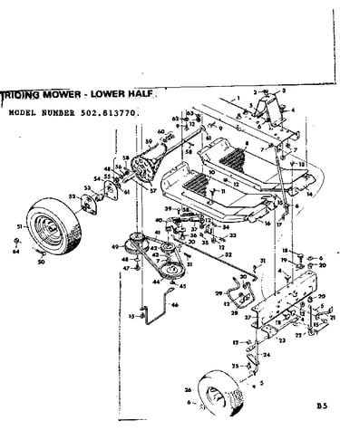 Riding mower-lower half