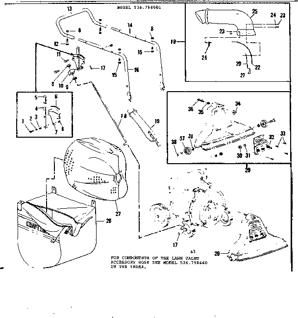 Bag and handle assembly