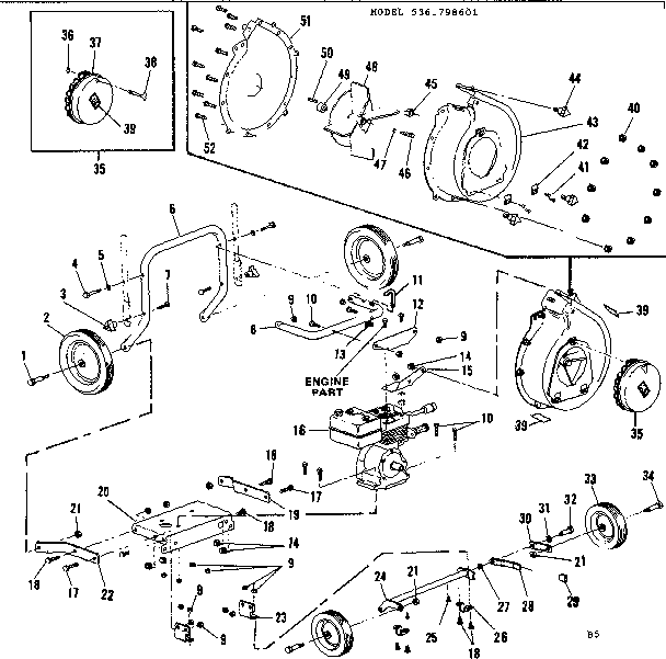 Impeller and wheel assembly