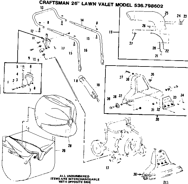 Bag and hanle assembly