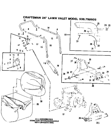 Bag and hanle assembly