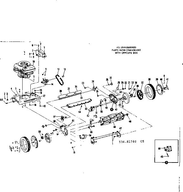 Engine and reel assembly